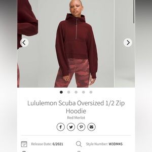 Lululemon Scuba Oversized 1/2 Zip Hoodie
